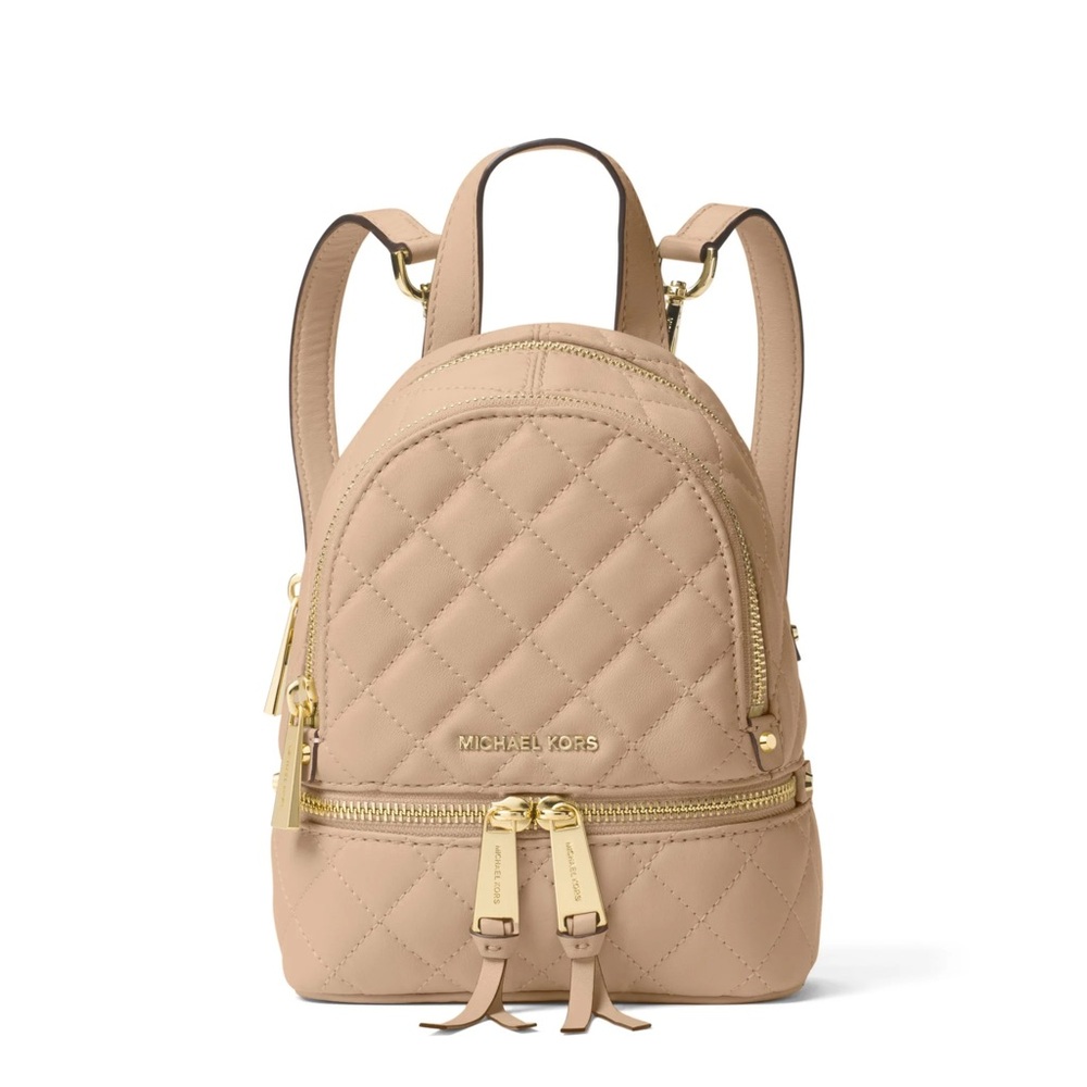 MICHAEL KORS Rhea Quilted Leather Mini Backpack